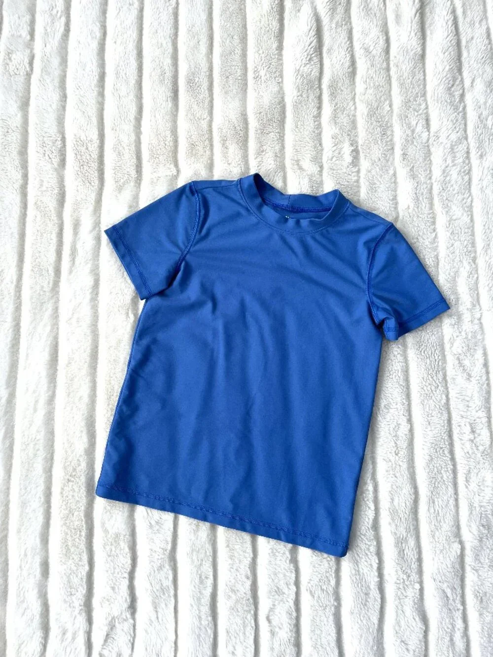 NEW Kids Primary Short Sleeve Rash Guard (Blue) 6-7